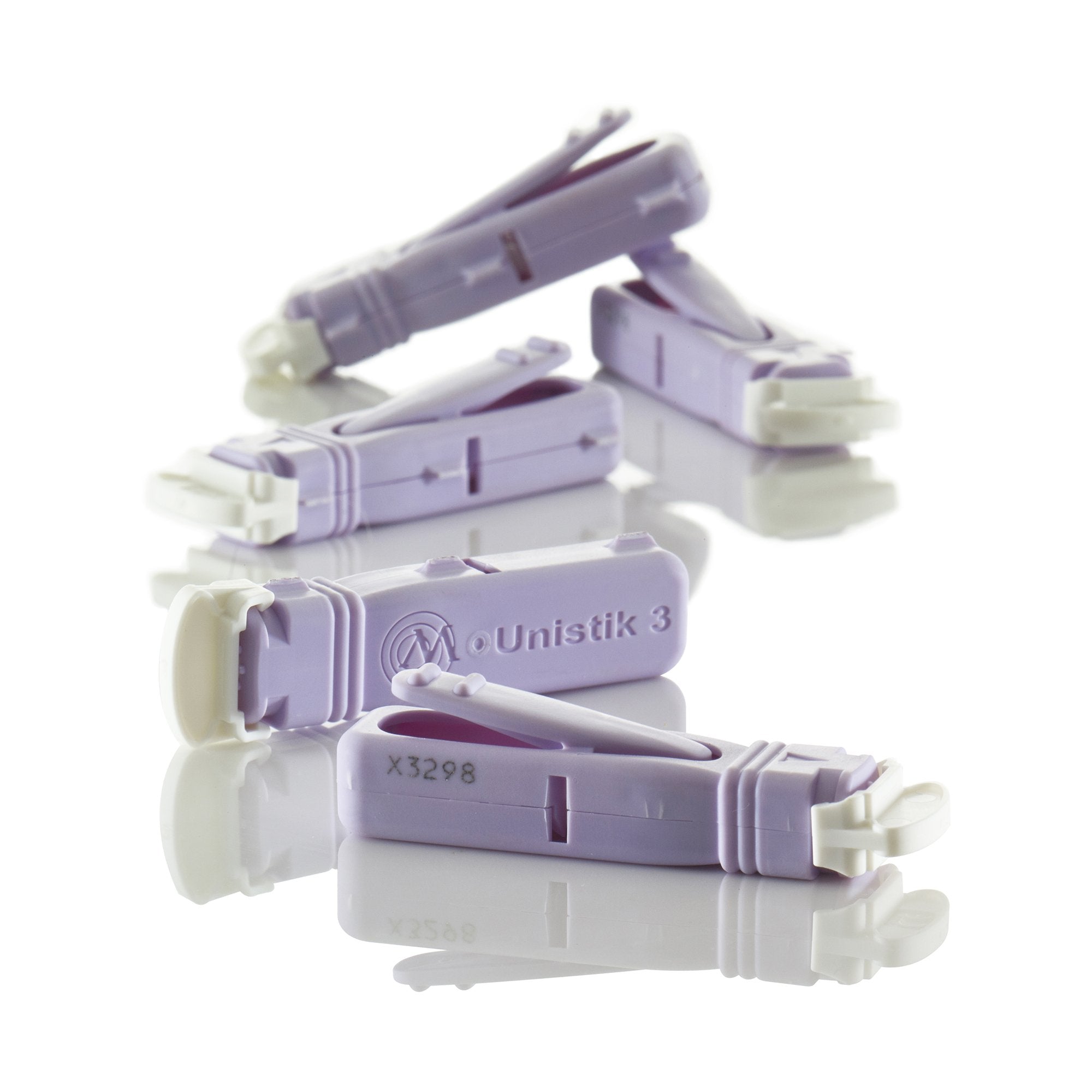 Safety Lancet Unistik 3 28 Gauge Visual Lockout Push Button Activation Finger, Packaging Type- Box
