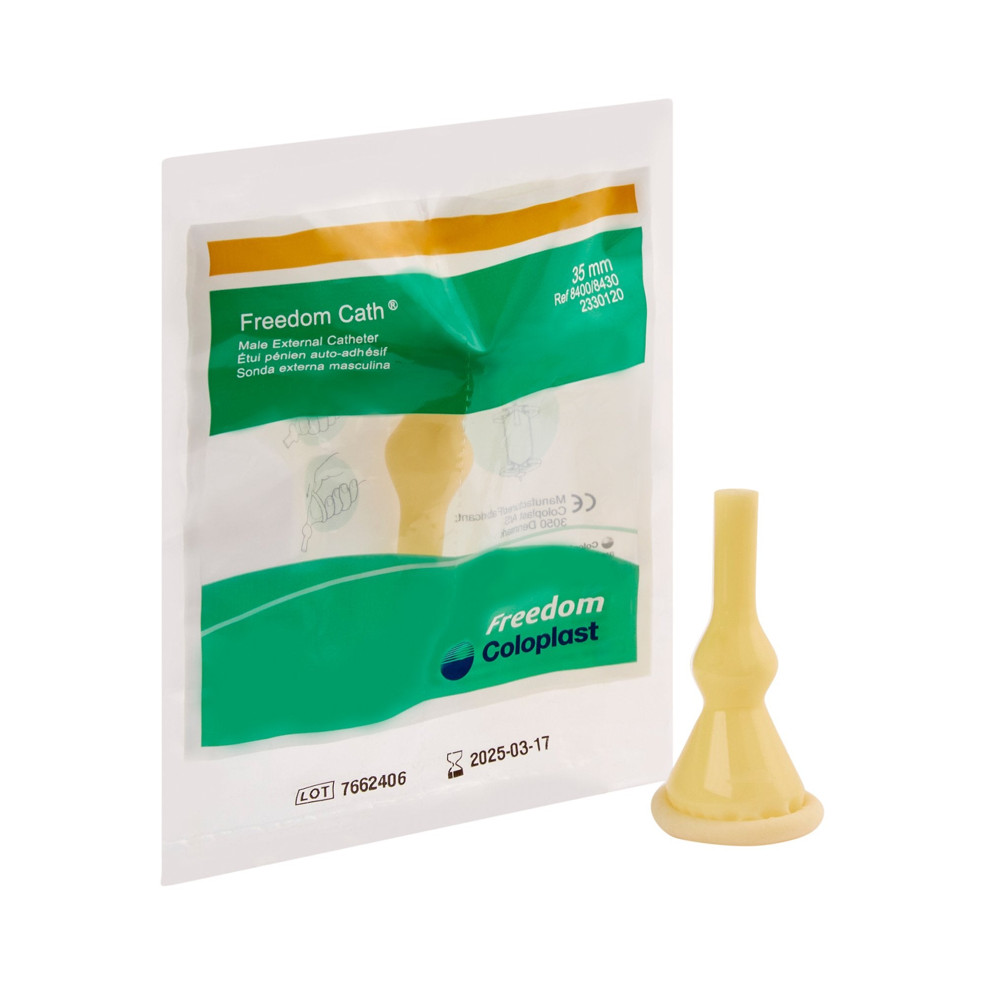 Male External Catheter Freedom Cath Self-Adhesive Seal Latex Large,Packaging Type- Each