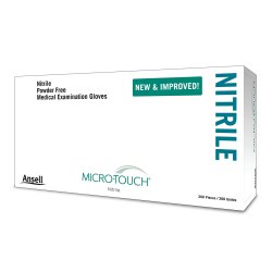 Exam Glove Micro-Touch Nitrile Large NonSterile Nitrile Standard Cuff Length Textured Fingertips Blue Chemo Tested