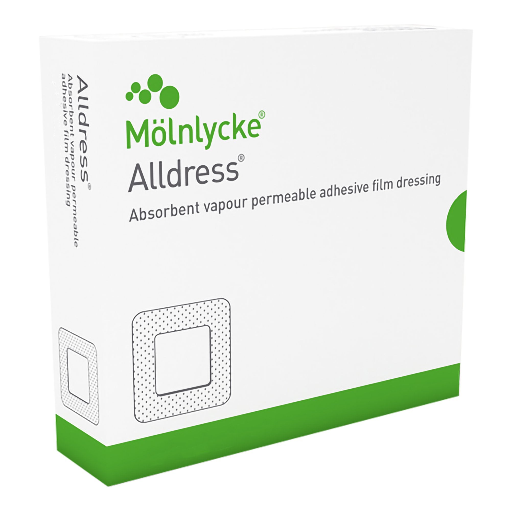 Composite Dressing Alldress 6 X 6 Inch Square Sterile Waterproof Film Backing,Packaging Type- Box