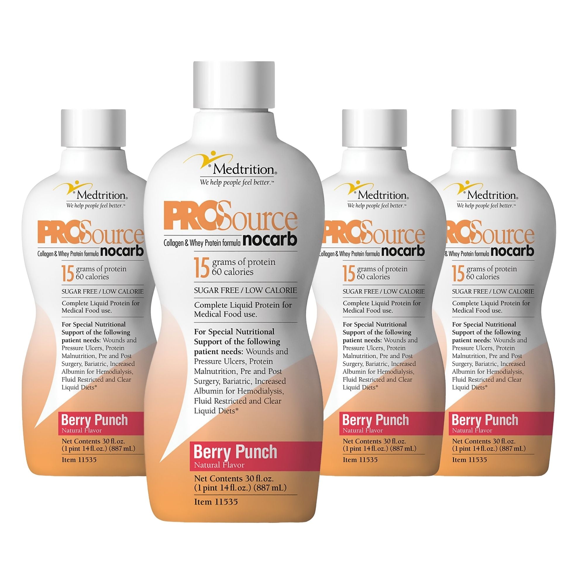 Oral Supplement ProSource NoCarb Berry Punch Flavor Liquid 30 oz. Bottle | (4/Case)