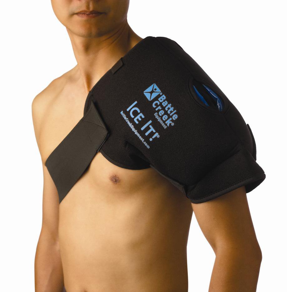 Cold Pack with Wrap Ice It! MaxCOMFORT System Shoulder 13 X 16 Inch Fabric / Foam / Vinyl / Gel Reusable