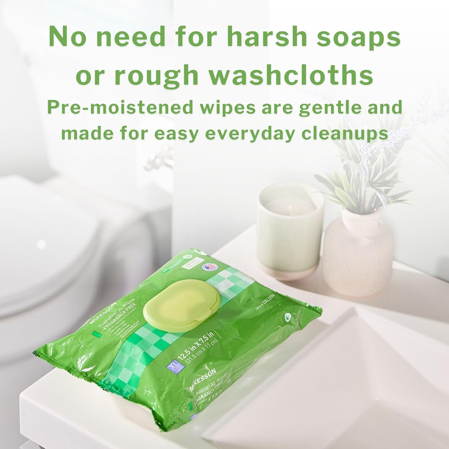 Flushable Personal Wipe McKesson Soft Pack Scented 48 Count, Packaging Type- Case