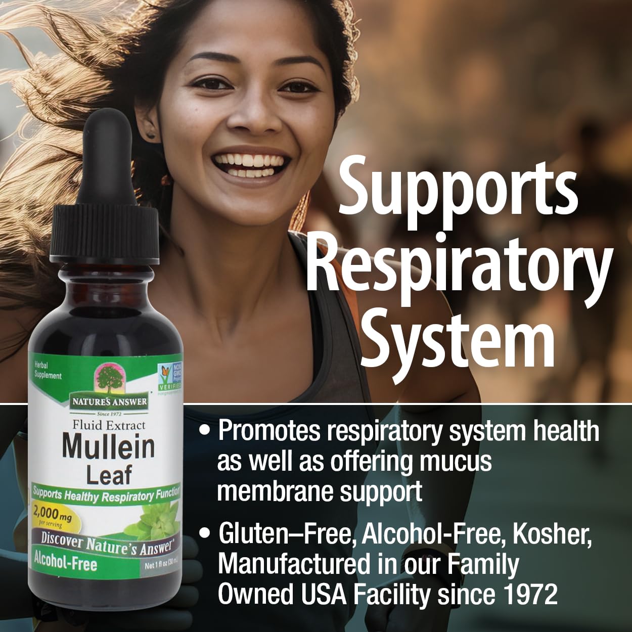 Nature's Answer - Mullein Leaf Alcohol Free - 1 Fl Oz