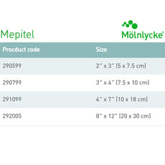 Wound Contact Layer Dressing Mepitel 3 X 4 Inch Sterile, Packaging Type- Case