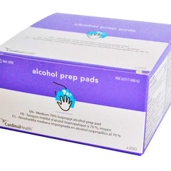 Alcohol Prep Pad Cardinal Health 70% Strength Isopropyl Alcohol Individual Packet Medium Sterile, Packaging Type- Case