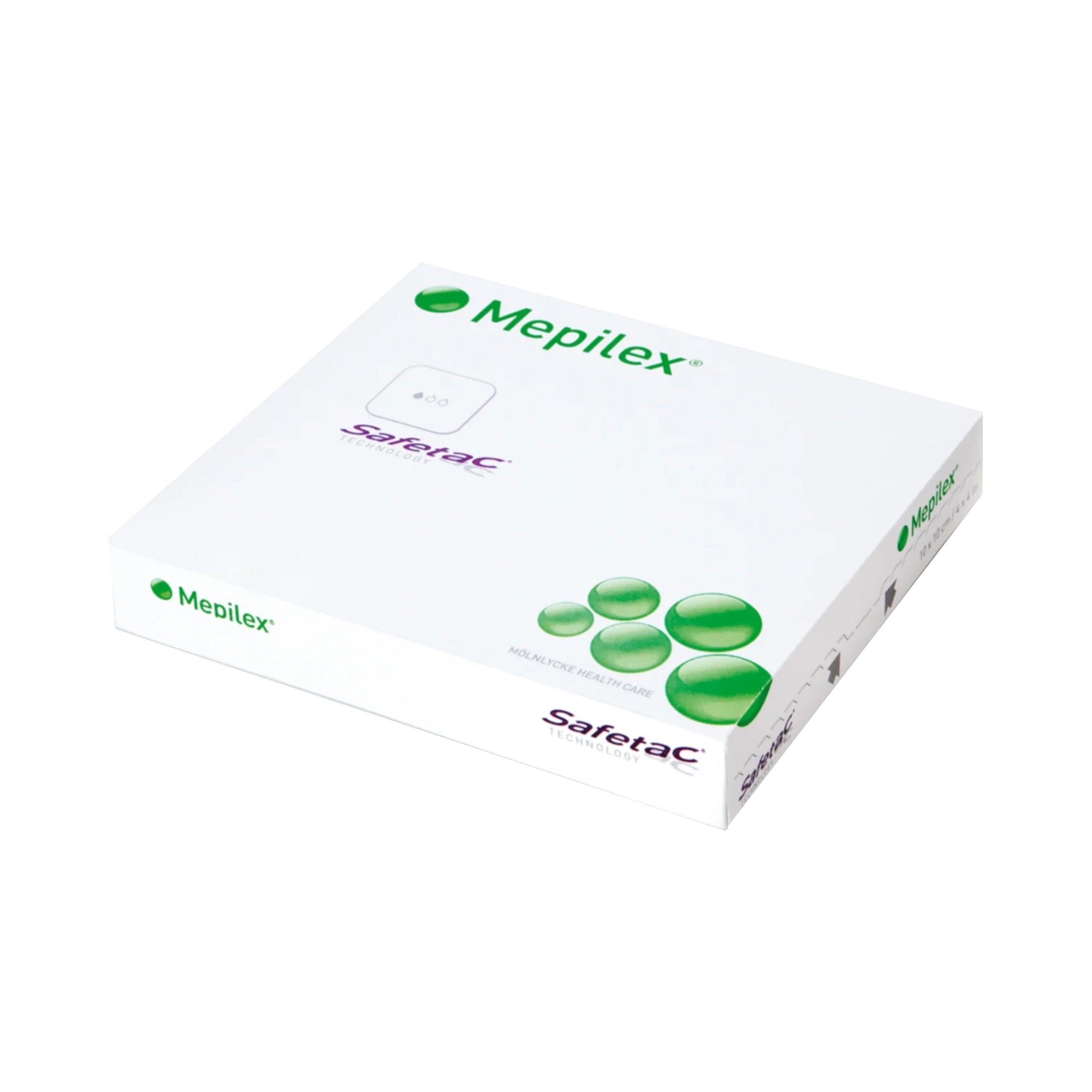 Foam Dressing Mepilex 4 X 8 Inch Without Border Film Backing Silicone Adhesive Rectangle Sterile, Packaging Type- Box