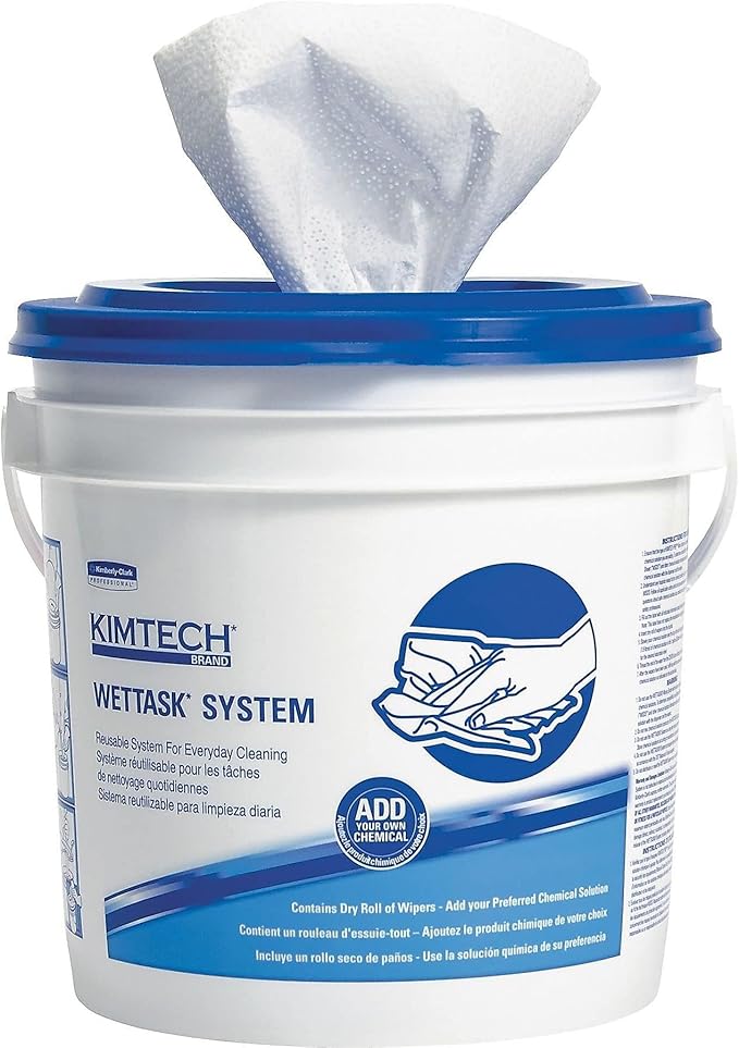 Toallita húmeda Kimtech Prep Wettask blanca no estéril, de 30 x 31,5 cm, desechable, tipo de embalaje: caja