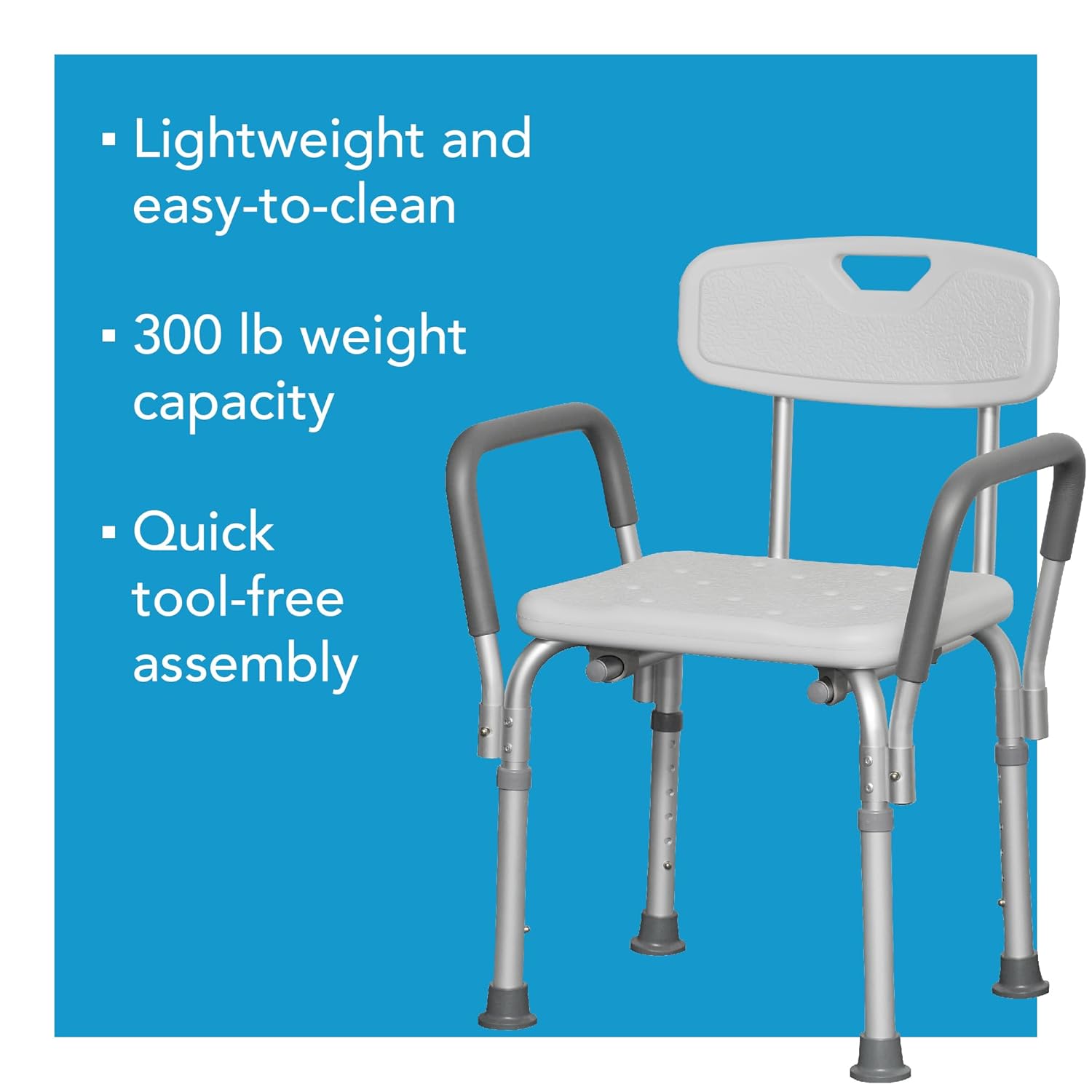 ProBasics Deluxe Shower Chair with Padded Arms