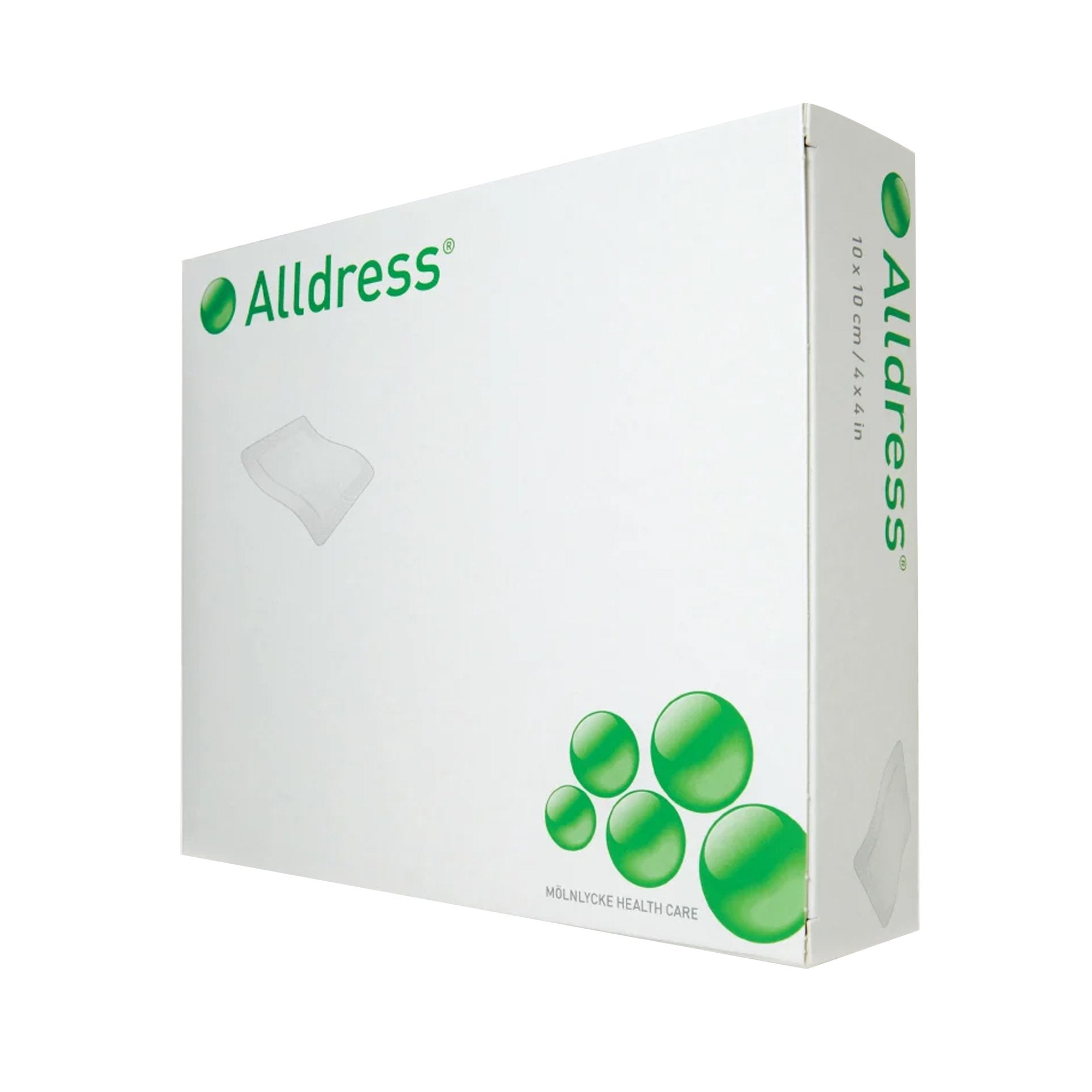 Composite Dressing Alldress 4 X 4 Inch Square Sterile Waterproof Film Backing,Packaging Type- Box