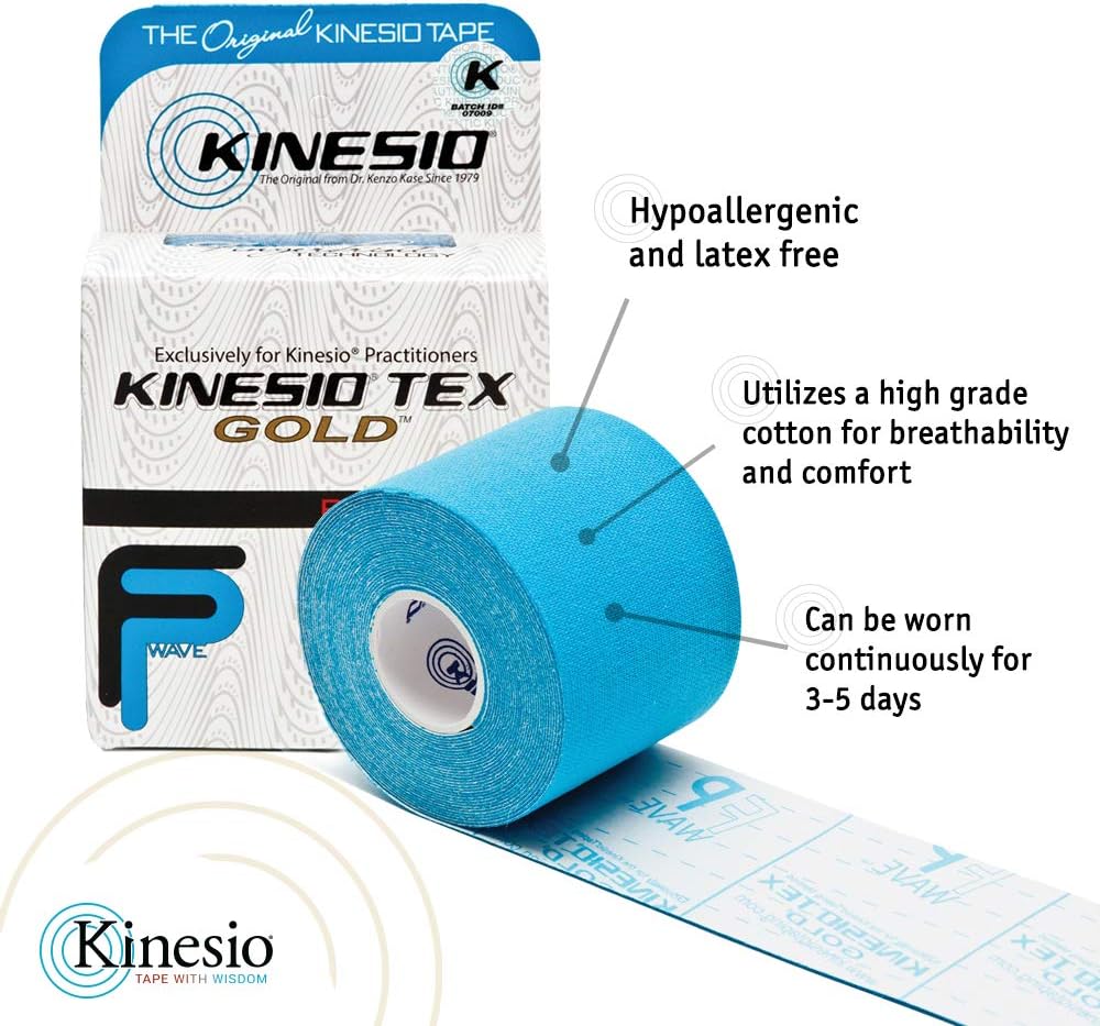 Kinesiology Tape Kinesio Tex Gold FP Beige 2 Inch X 5-1/2 Yard Cotton NonSterile
