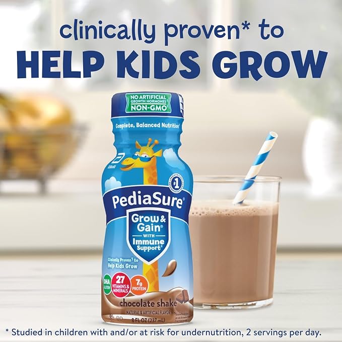 Pediatric Oral Supplement PediaSure Grow & Gain Shake Chocolate Flavor 8 oz. Bottle Liquid Calories,Packaging Type- Each