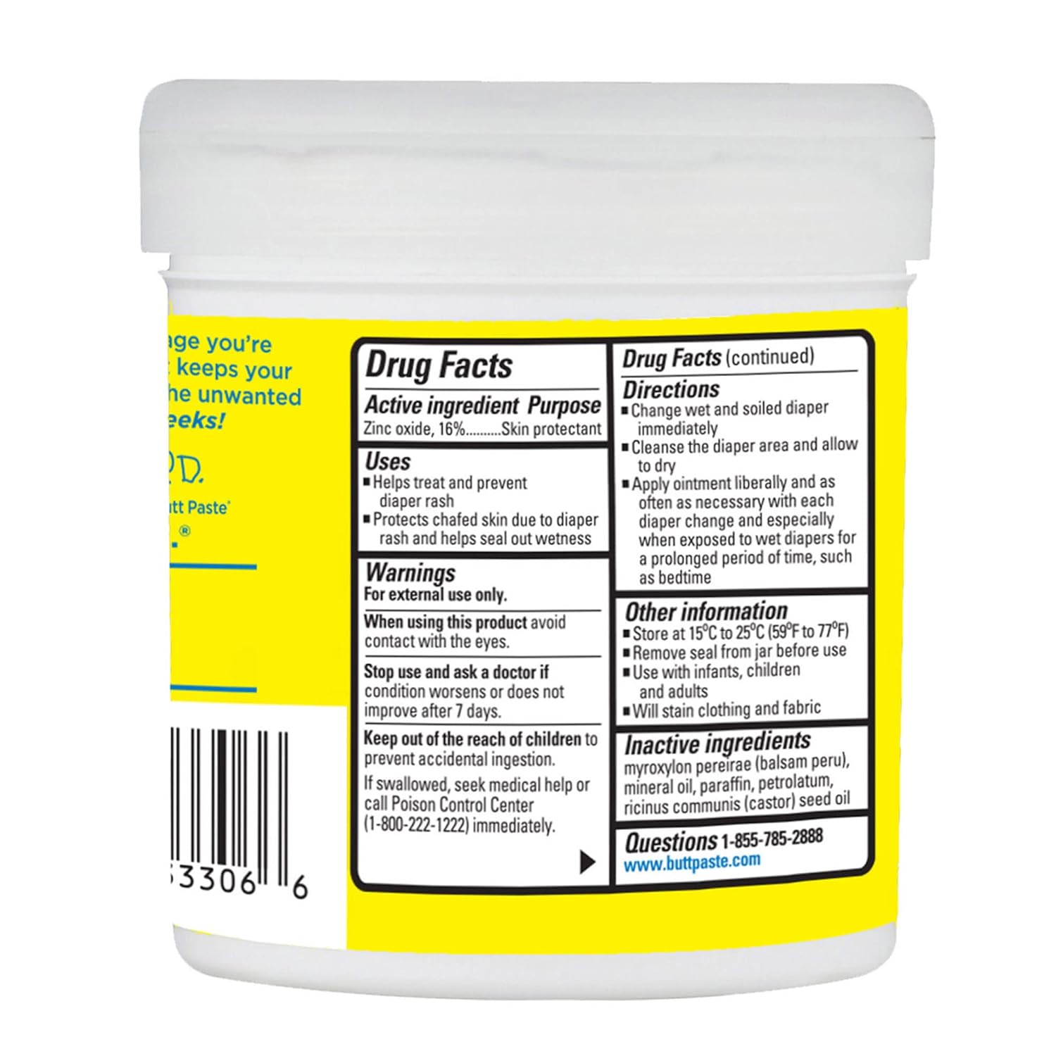 Diaper Rash Treatment Boudreaux's Butt Paste 16 oz. Jar Scented Ointment,Packaging Type- Each