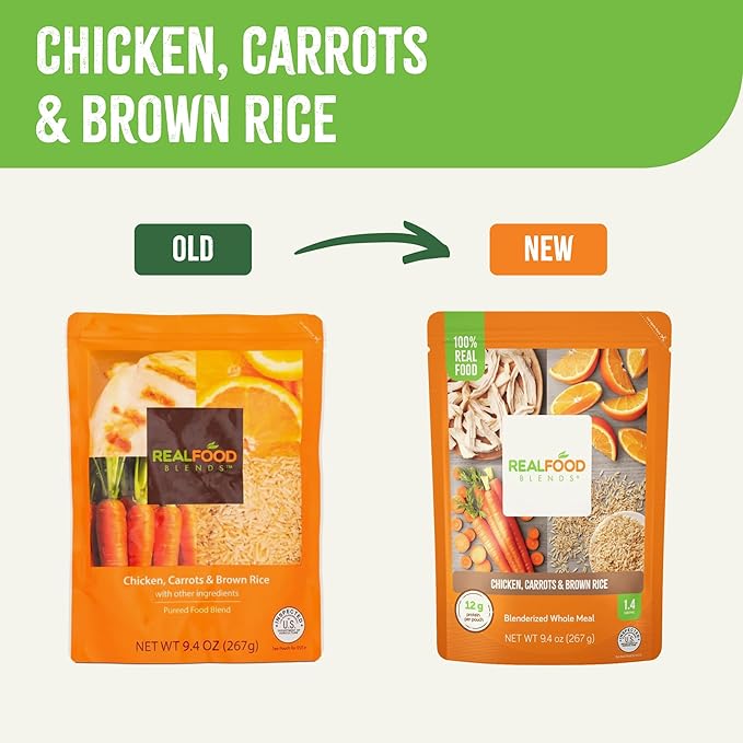 Tube Feeding Formula Real Food Blends Chicken / Carrots / Brown Rice Flavor Liquid 9.4 oz. Pouch,Packaging Type- Each