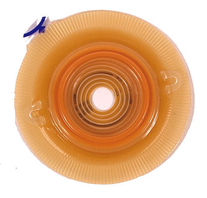 Ostomy Barrier Assura Precut, Standard Wear Pectin Based Adhesive 50 mm Flange Red Code System Synthetic Resin 1-1/4 Inch Opening