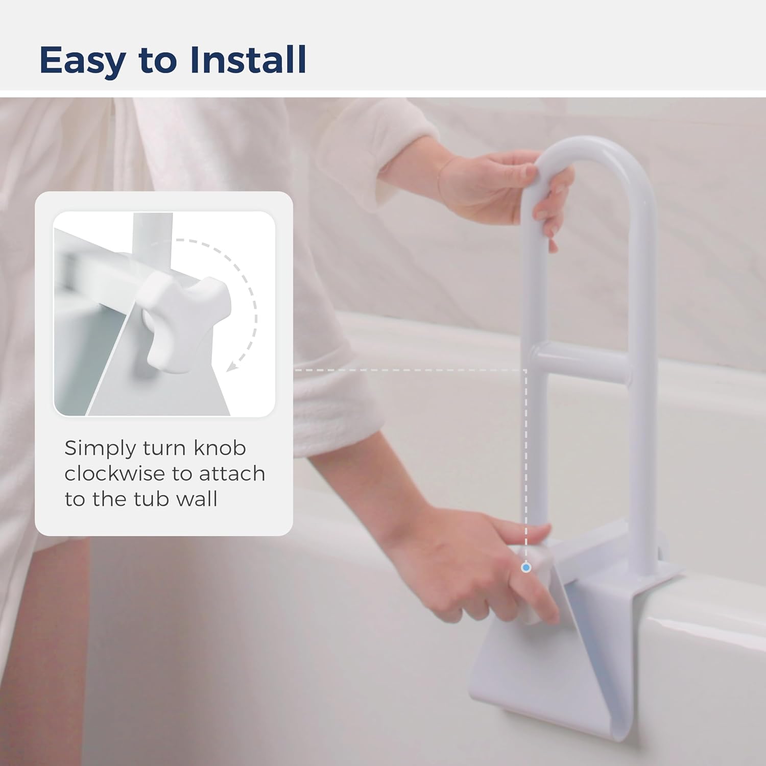 Tub Rail Adjustable Clamp-on