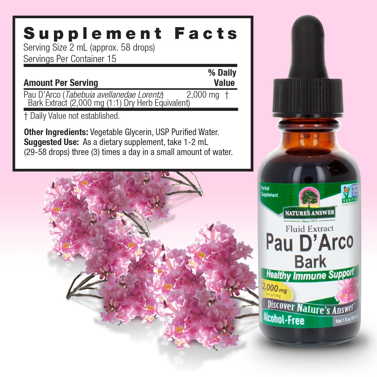 natures answer pau darco inner bark alcohol free 1 fl oz