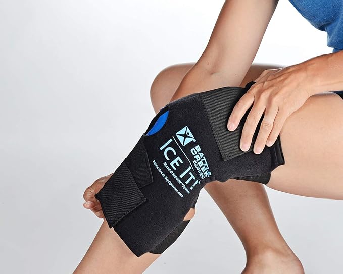 Cold Pack with Wrap Ice It! MaxCOMFORT System Knee 12 X 13 Inch Fabric / Foam / Vinyl / Gel Reusable,Packaging Type- Each
