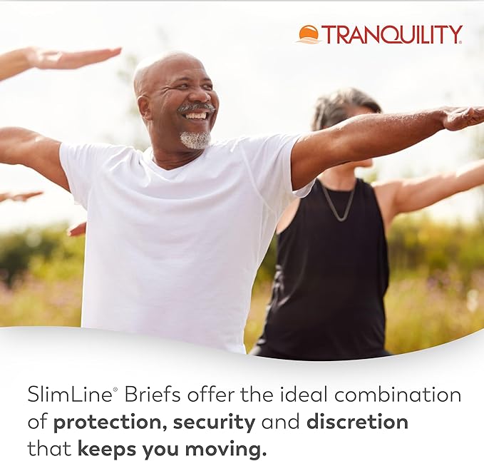 Unisex Adult Incontinence Brief Tranquility Slimline X-Large Disposable Heavy Absorbency,Packaging Type- Each