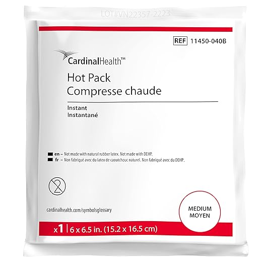 Instant Hot Pack Cardinal Health™ General Purpose Medium Plastic / Sodium Thiosulfate Disposable