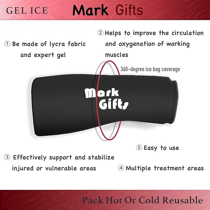 Elbow Ice Pack Hot & Cold Elbow Brace Gel Ice Wrap Compression Sleeve for Wrist Swelling Soreness Reduce Joint Pain Bruising