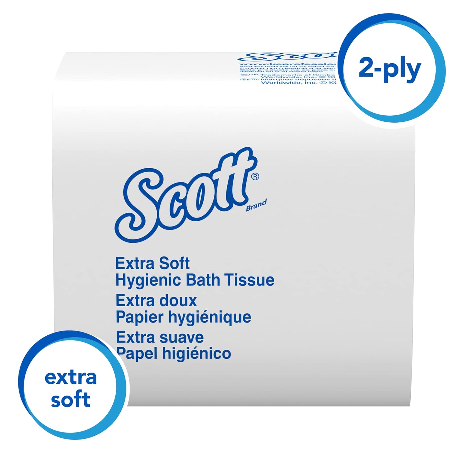 Toilet Tissue Scott Control HBT White 2-Ply Standard Size Folded 250 Sheets 4-1/2 X 8-1/10 Inch, Packaging Type- Case
