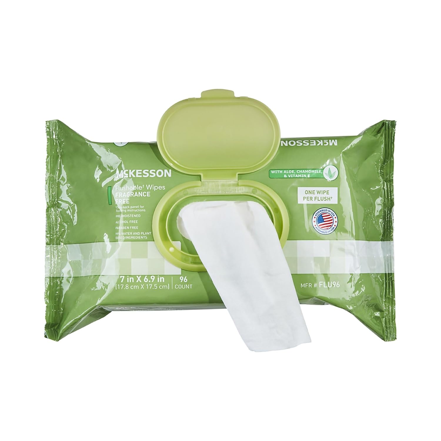 Flushable Personal Wipe McKesson Soft Pack Unscented 96 Count, Packaging Type- Case