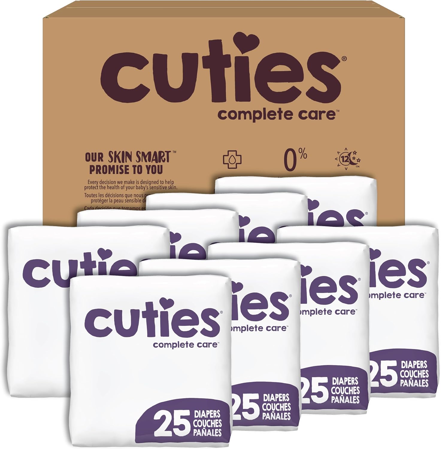 Unisex Baby Diaper Cuties Complete Care Newborn Disposable Heavy Absorbency, Packaging Type- Case