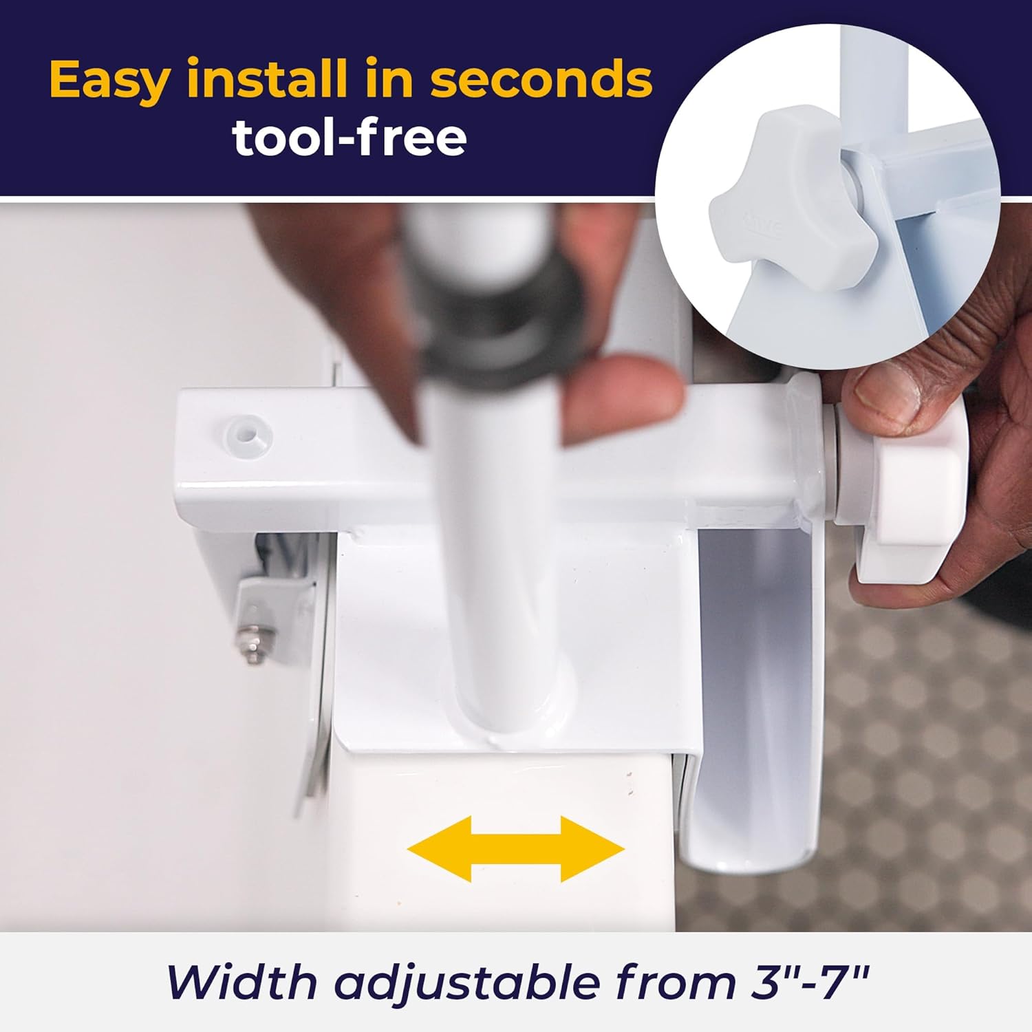 Drive Bathtub Grab Bar White Steel