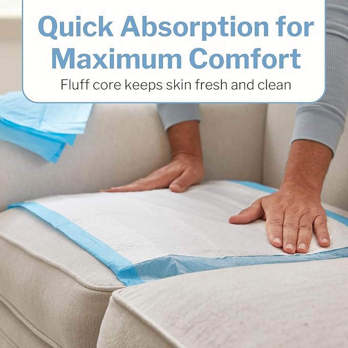 Disposable Underpad PremierPro 17 X 24 Inch Fluff Light Absorbency, Packaging Type- Case