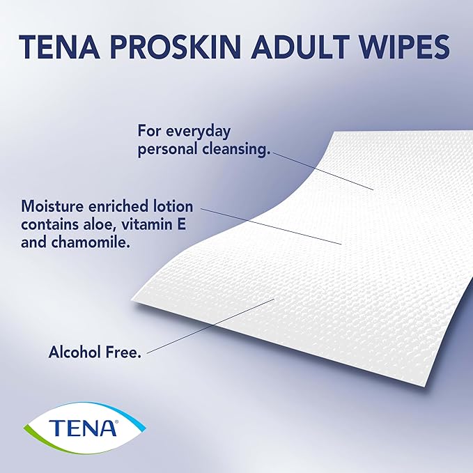 Personal Cleansing Wipe TENA ProSkin Ultra Soft Pack Unscented 48 Count, Packaging Type- Case
