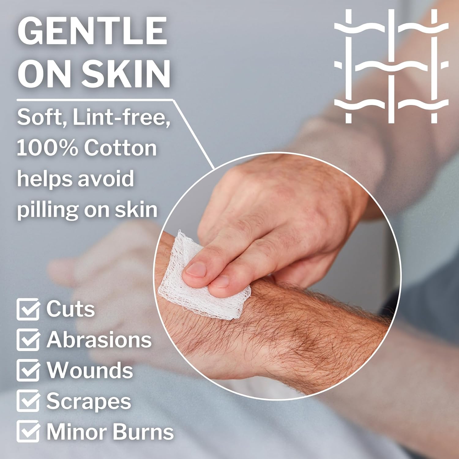 Gauze Sponge CareStock 2 X 2 Inch 8-Ply Sterile 2 per Pack, Packaging Type- Case