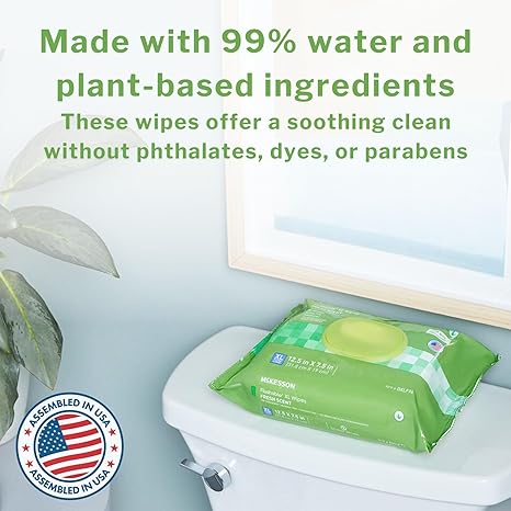 Flushable Personal Wipe McKesson Soft Pack Scented 48 Count, Packaging Type- Case