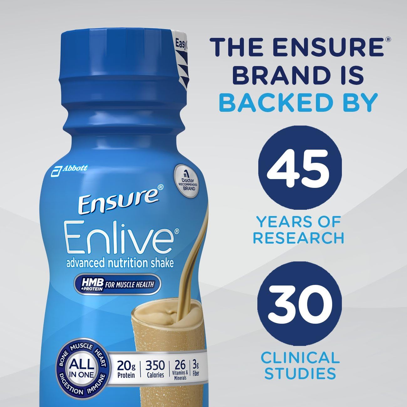 Oral Supplement Ensure Enlive Advanced Therapeutic Nutrition Shake Vanilla Flavor Liquid 8 oz. Bottle