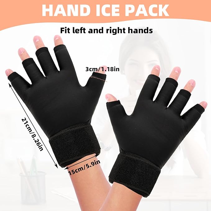 Hot & Cold Compress Glove Finger Wrist Sprain Swelling Cold Therapy Gloves Relief for Hands and Fingers in Cases of Stiff Joints