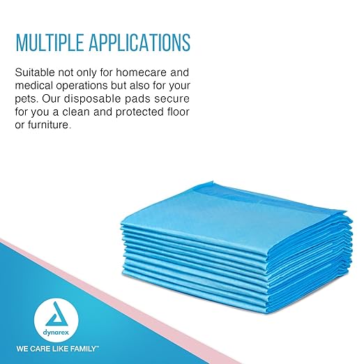Disposable Underpad Dynarex 30 X 36 Inch Fluff / Polymer Heavy Absorbency, Packaging Type- Case