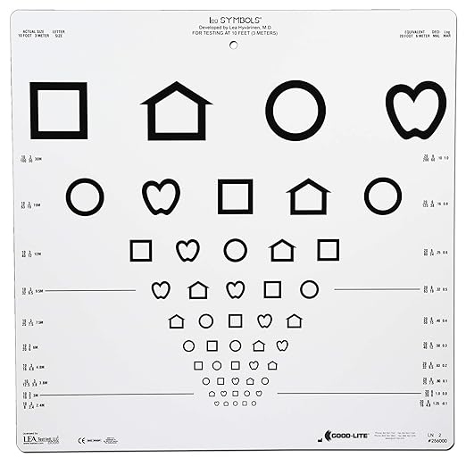 Eye Chart Lea Symbols 10 Foot Distance Acuity Test