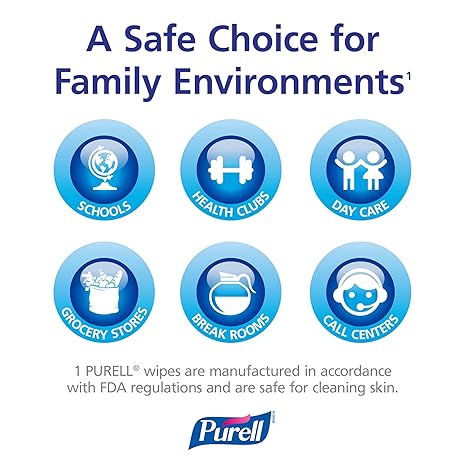 Hand Sanitizing Wipe Purell 270 Count BZK (Benzalkonium Chloride) Wipe Canister, Packaging Type- Case