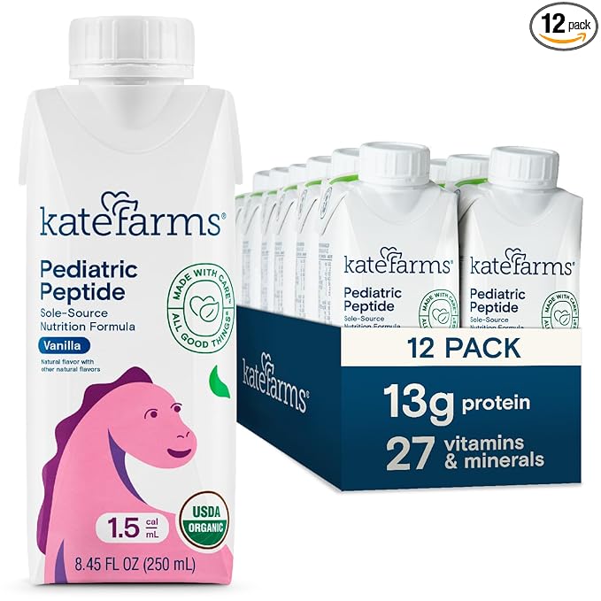 Pediatric Oral Supplement Kate Farms Pediatric Peptide 1.5 Vanilla Flavor 8.45 oz. Carton Liquid Organic Hydrolyzed Pea Protein,Packaging Type- Each