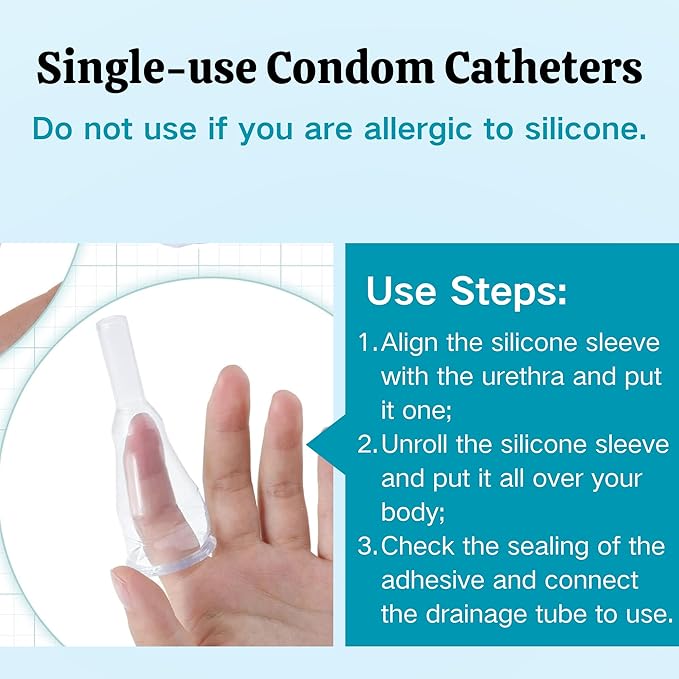 Male External Catheter Natural Non-Adhesive Reusable Strap Silicone Medium, Packaging Type- Box