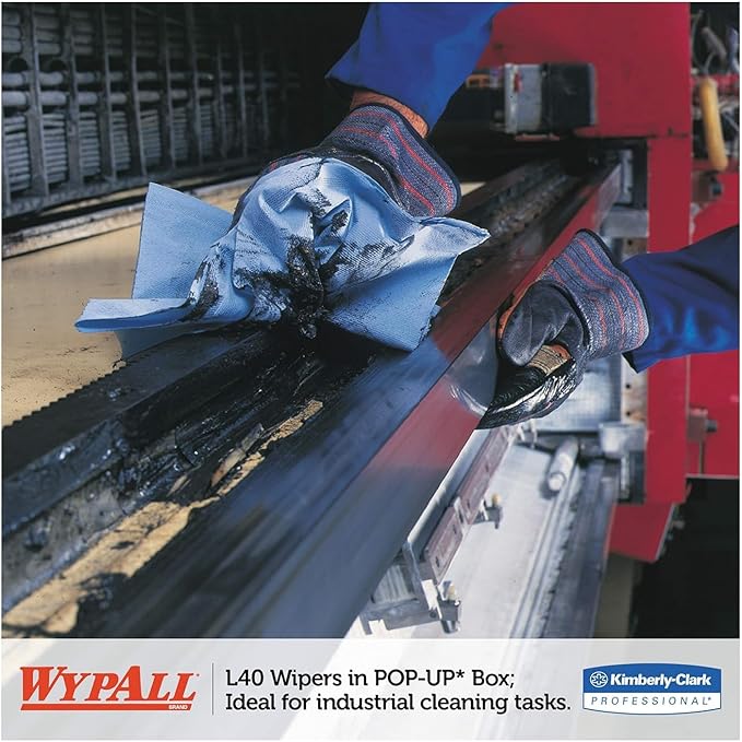 Task Wipe WypAll L40 White NonSterile 9-4/5 X 16-2/5 Inch Disposable