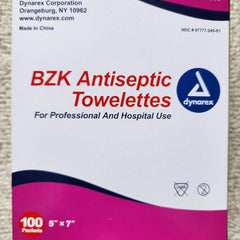 Antiseptic Skin Towelette Dynarex Individual Packet Scented 100 Count | 100/BX10Box/Case