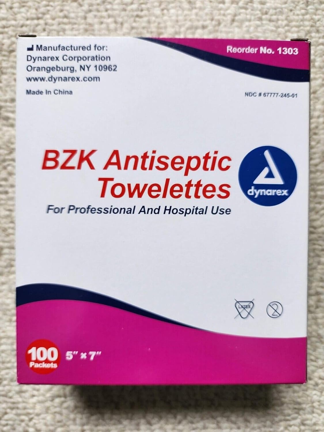 Antiseptic Skin Towelette Dynarex Individual Packet Scented 100 Count, Packaging Type- Case