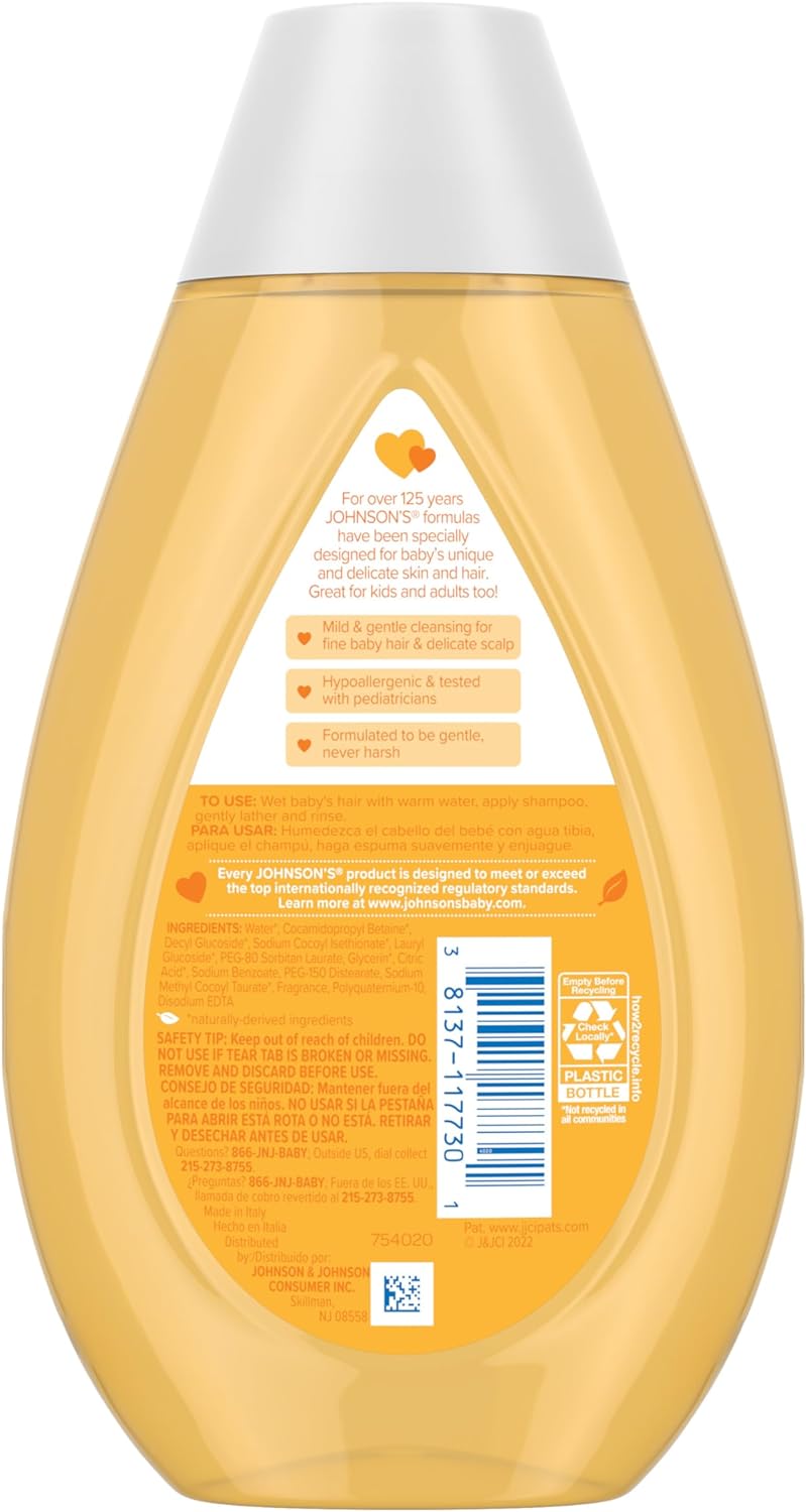 Baby Shampoo Johnson's no more tears 13.6 oz. Flip Top Bottle Scented,Packaging Type- Each
