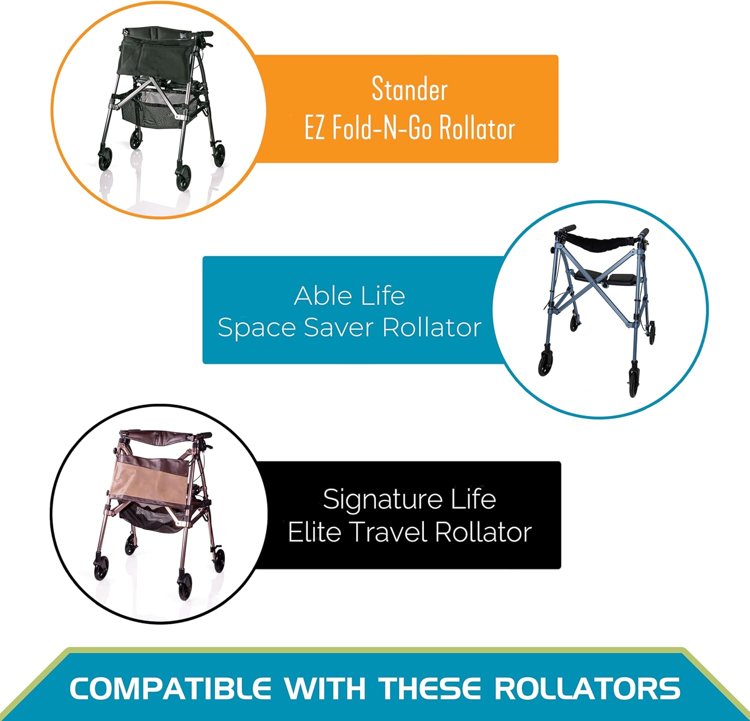 Locking Swivel Wheel Kit For Ez Fold-n-go Walker