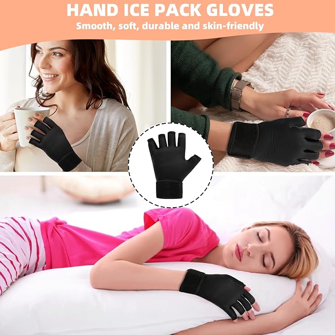 Hot & Cold Compress Glove Finger Wrist Sprain Swelling Cold Therapy Gloves Relief for Hands and Fingers in Cases of Stiff Joints