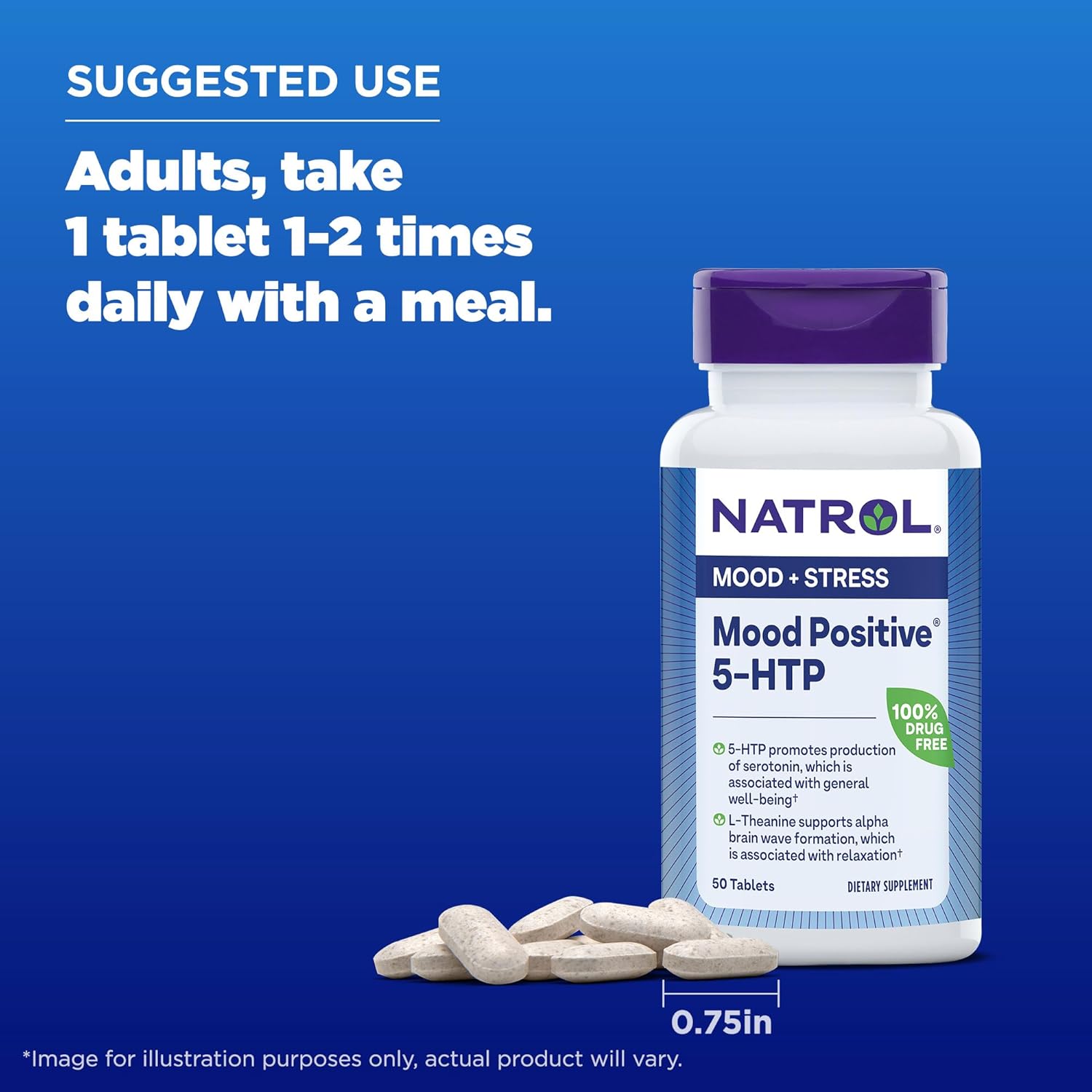 Natrol Mood Positive 5-htp - 50 Tablets
