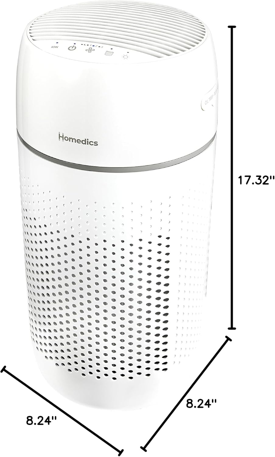 Homedics Air Purifier 176 sq.ft. HEPA-Type Filter 5 Speed