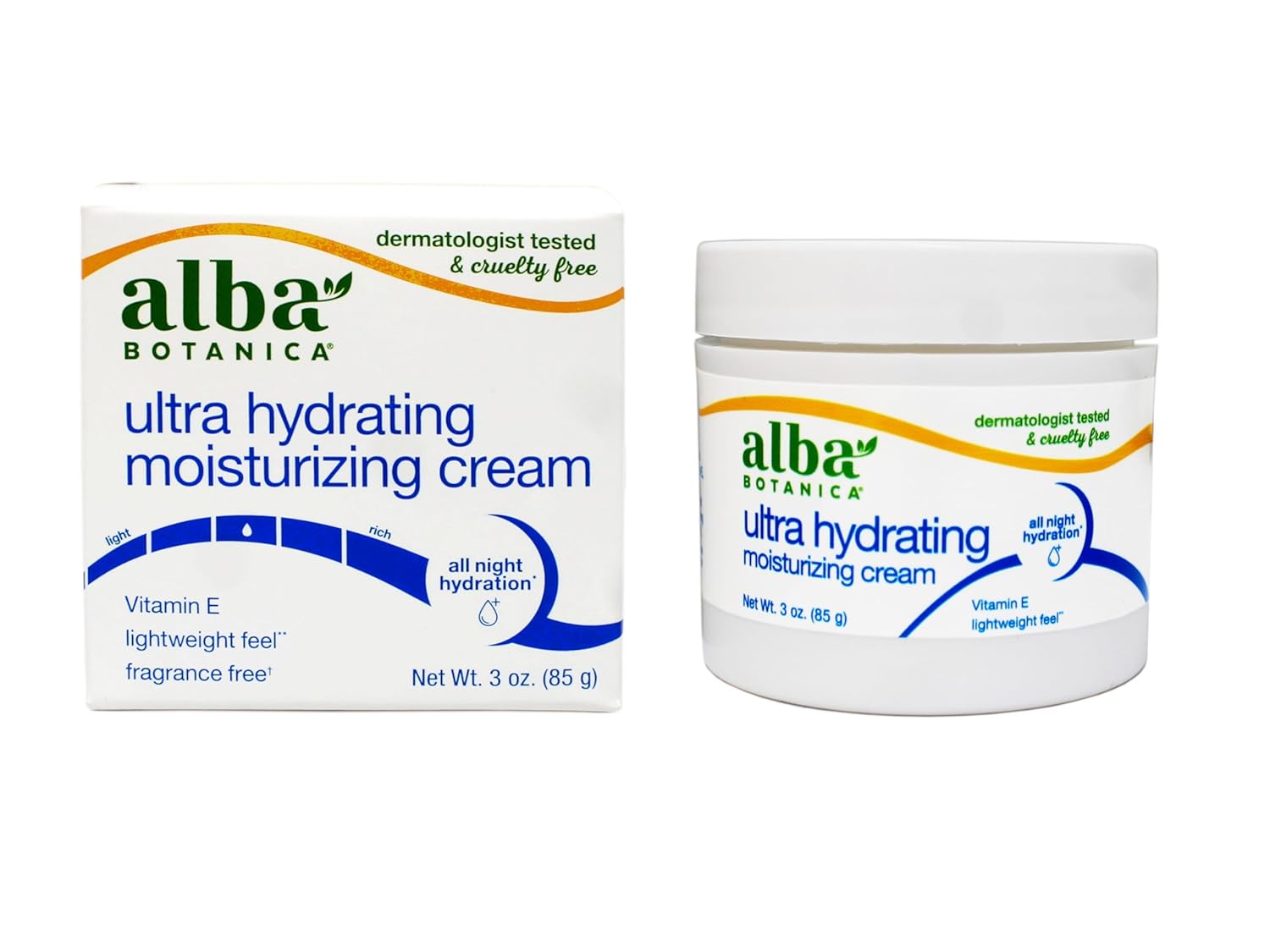 Alba Botanica - Cream Moisture Jasmine Vitamin E, 3 Ounce