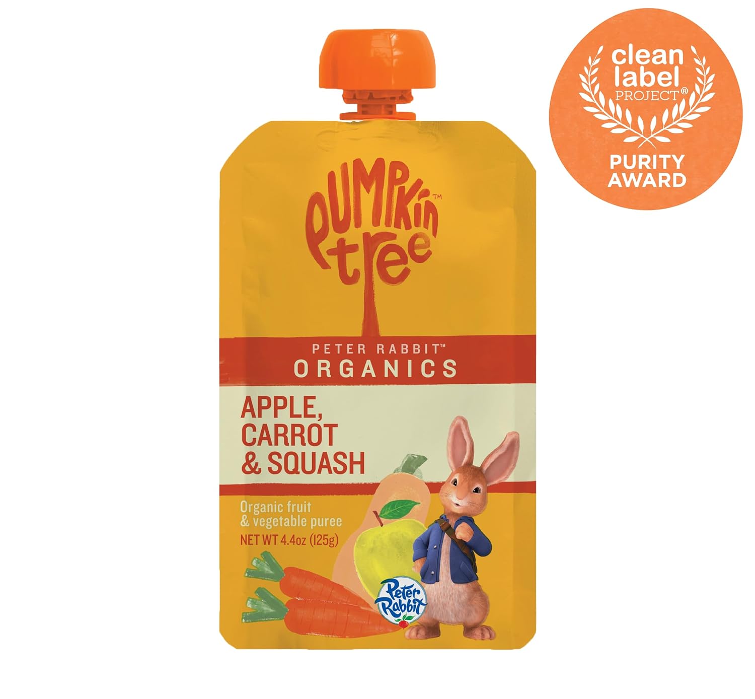 Peter Rabbit Organics Veggie Snacks - Carrot Squash And Apple - Case Of 10 - 4.4 Oz.